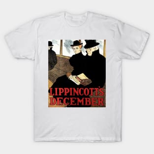 LIPPINCOTT'S DECEMBER Monthly Magazine Cover Poster by Joseph J Gould T-Shirt